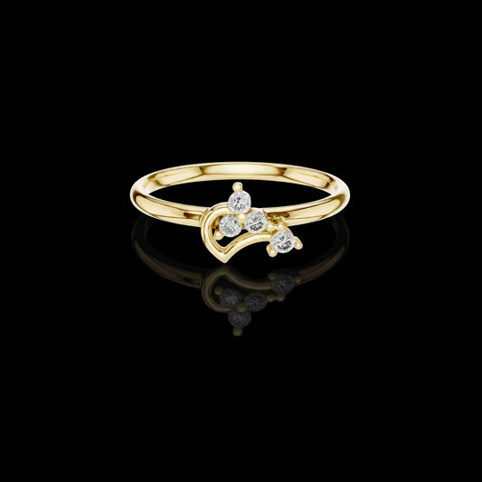 0.63 TCW Classy Lab Grown Round Cut Diamond Ring For Calm Eyes