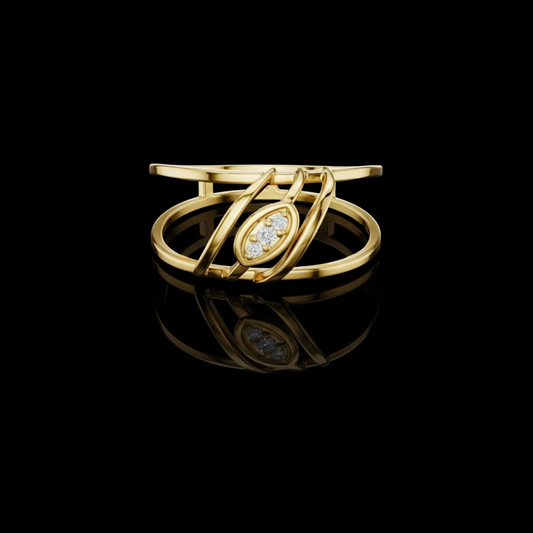 0.024 TCW Luxury Aura Eye Lab Grown Diamond Cluster Ring Stylish Jewelry For Her