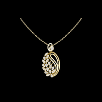 1.05 TCW Sparkling Moissanite Diamond Floral Leaf Designer Pendant Nature Inspired Luxury Jewelry For Her