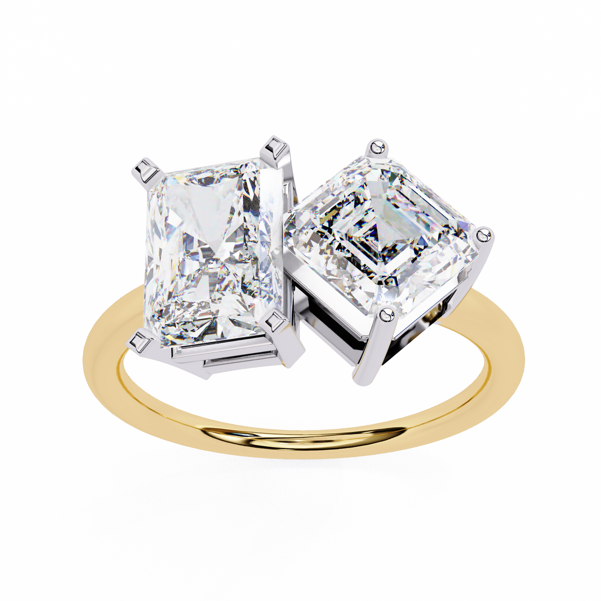 Two diamond earrings 