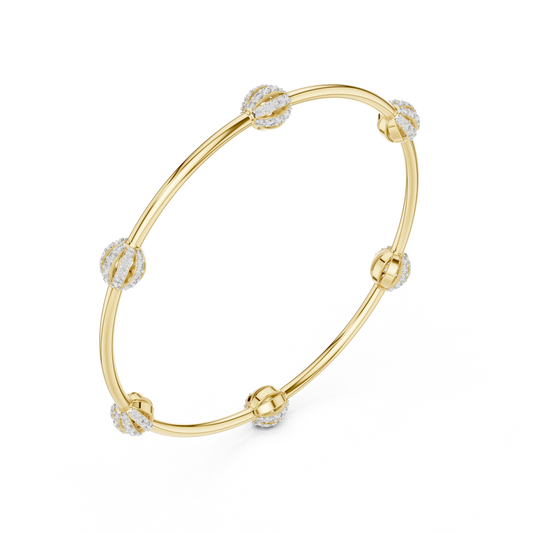 1.26 TCW Premium Luxury Moissanite Bracelet with Pave Studded Orb Accents - view 4