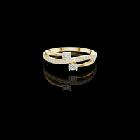 3.00 TCW Premium Crisscross Bypass Ring with Dual Oval Lab Grown Diamonds and Pave Accent