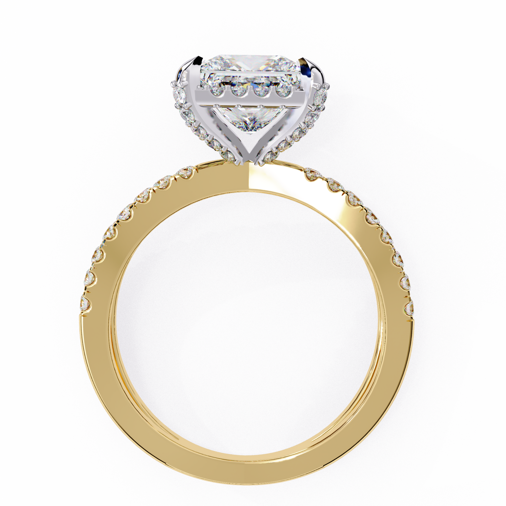 Gold ring with a diamond 