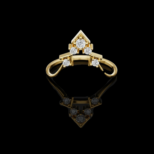 0.45 CT Royal Arc Radian Handcrafted Ring Adorned with Brilliant Lab Grown Diamonds