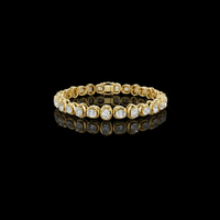 6.82 TCW Timeless Cushion Cut Lab Grown Diamond Tennis Bracelet with Secure Box Clasp