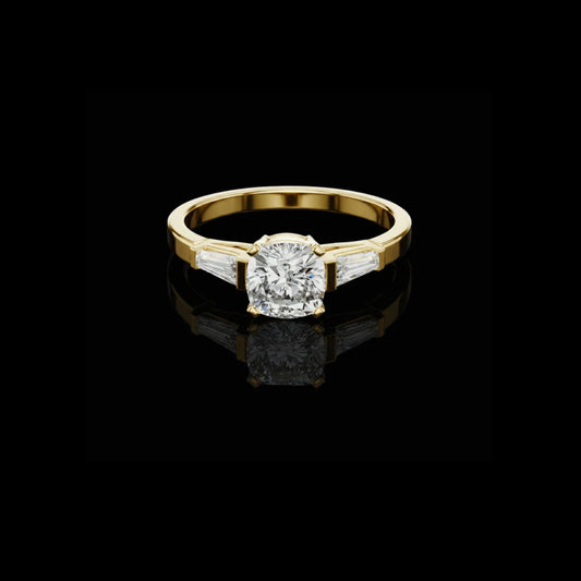 1.00 CT Exclusive Moissanite Cushion Cut Diamond Ring For Her