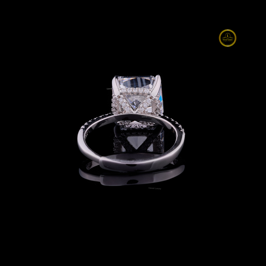 Radiant Cut Moissanite Solitaire Engagement Rings - view 4