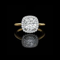 1.78 CT Cushion Cut Lab Grown Diamond Halo Ring with Romantic Glow For Soft Tomorrow