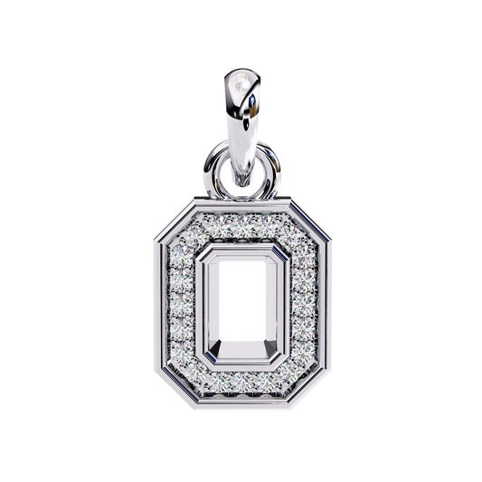 Abstract Cutout Frame Motif Pendant - view 4