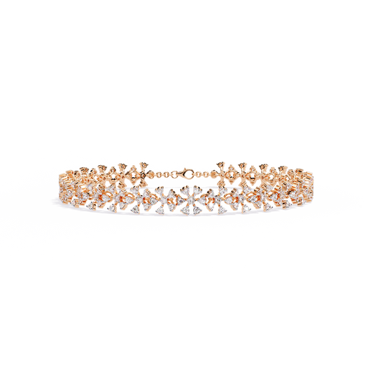 Round Cut Statement Floral Bracelet - view 3