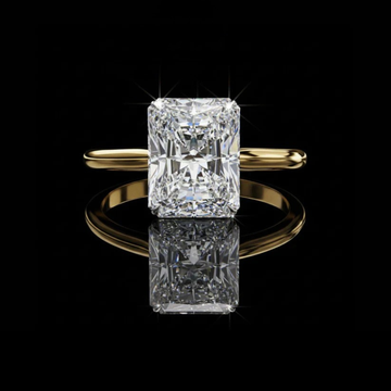 3.50 TCW Minimalist Brilliant Radiant Cut Moissanite Diamond Solitaire Ring for Women Symbol of Commitment