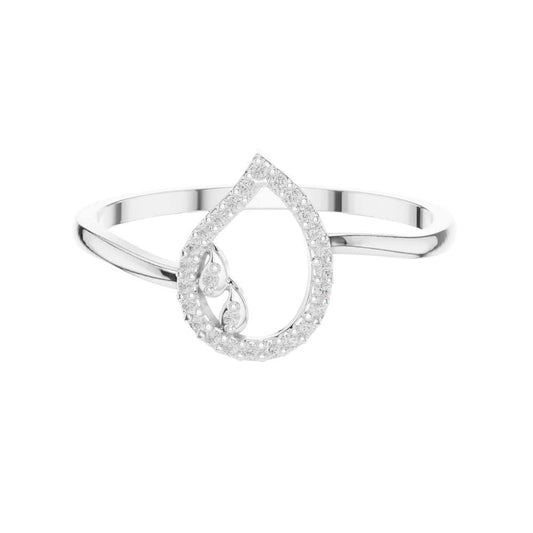 Open Round Cut Pave Lab Grown Diamond Split Band Gold Fashion Ring - view 3