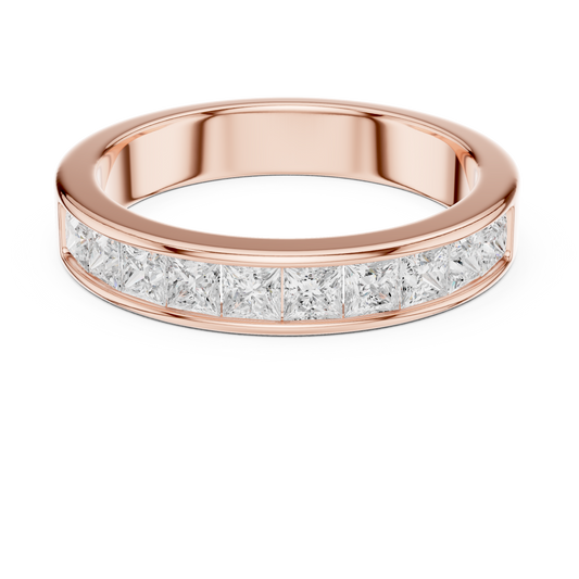 Princess Cut Channel Set Lab Diamond Band - view 2