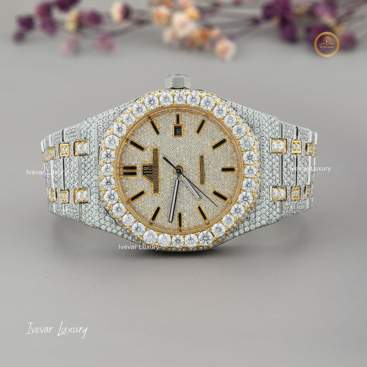 Exclusive Luxury Full Iced Natural Diamond Watch by Ivevar