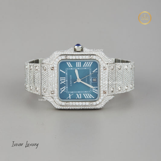 Custom Luxury Natural Diamond Full Iced Watch by Ivevar