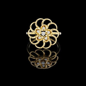 0.025 CT Radiant Floral Lab Grown Diamond Cluster Ring Elegant Flower Statement Ring for Women
