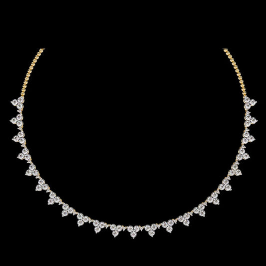 2.14 TCW Elegant Moissanite Diamond Cluster Necklace A Sparkling Statement of Timeless Grace For Her