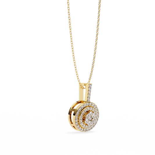 Concentric Circle Silhouette Charm Pendant - view 2