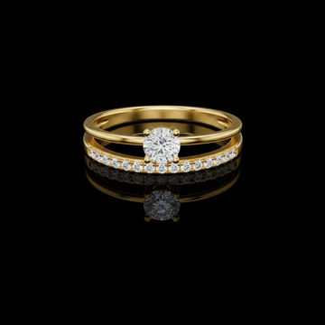 0.50 CT Timeless Radiance Lab Grown Diamond Duo Ring Set with Round Center Diamond