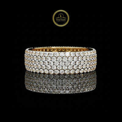 Round Brilliant Full Pave Lab Grown Diamond Eternity Band Ring