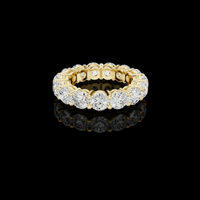 7.00 TCW Luxury Gold Lab Grown Eternity Ring with Full Circle Round Brilliant Diamonds