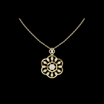 0.84 TCW Elegant Round Moissanite Diamond Flower Delicate Clover Style Pendant Fine Jewelry Gift for Her