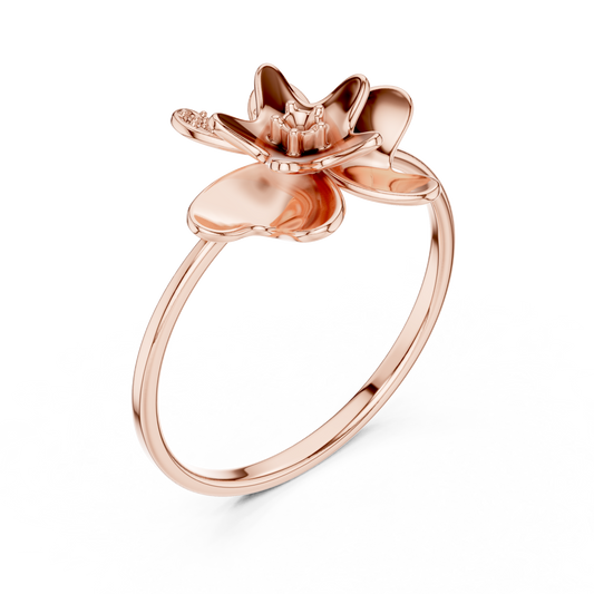 Floral Moissanite Statement Promise Ring - view 3