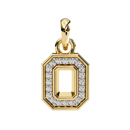 Abstract Cutout Frame Motif Pendant - view 2