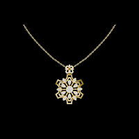 0.80 TCW Luxurious Floral Lab Grown Diamond Sparkling Flower Motif Jewelry Statement Pendant For Her