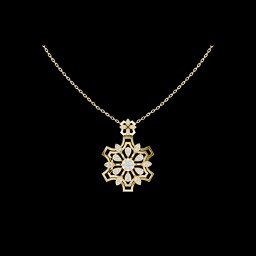 0.80 TCW Luxurious Floral Lab Grown Diamond Sparkling Flower Motif Jewelry Statement Pendant For Her