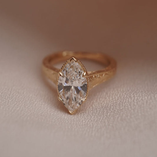 2.45 CT Iconic Moissanite Marquise Cut Luxury Engagement Ring That Steals Every Look