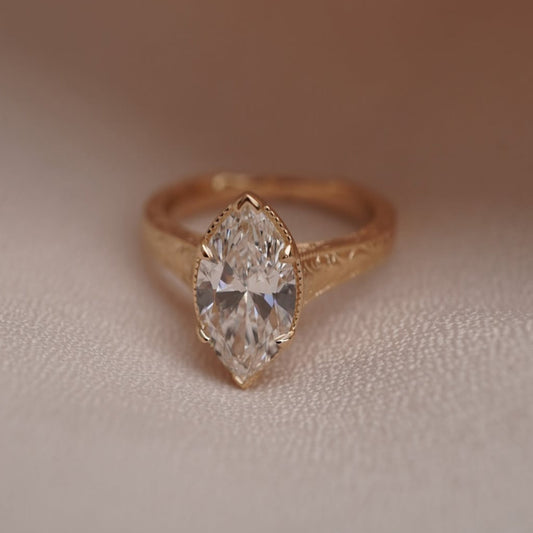 3.00 CT Iconic Moissanite Marquise Cut Luxury Engagement Ring That Steals Every Look