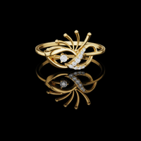 0.31 TCW Lumin Eyelet Ring with Flowing Artistic Filigree and Sparkling Moissanite Diamond