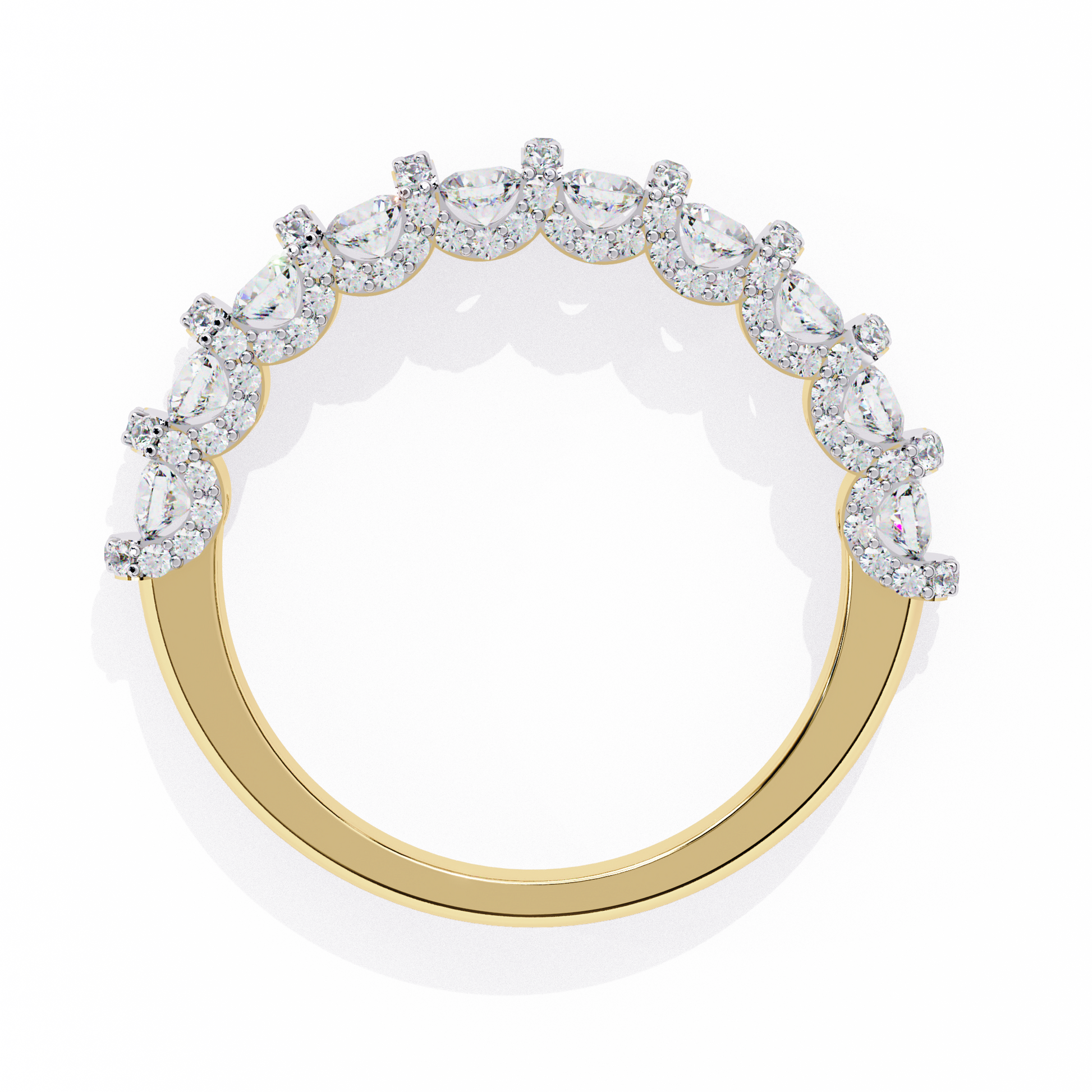Gold ring with diamond stones 