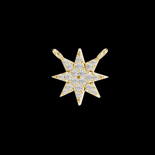 0.17 TCW Celestial Starburst Lab Grown Diamond Pendant Crafted in Luxury