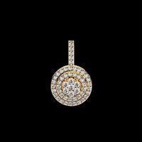 0.015 CT Luxurious Round Cut Moissanite Pendant with Ultimate Bright & Shine