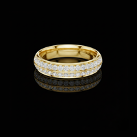 1.00 TCW Elegant Two Row Pave Moissanite Diamond Band Luxe Anniversary & Stacking Eternity Ring