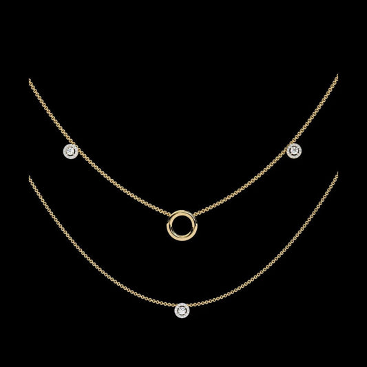 0.30 CT Exquisite Round Cut Lab Created Diamond Necklace with Eternal Radiance