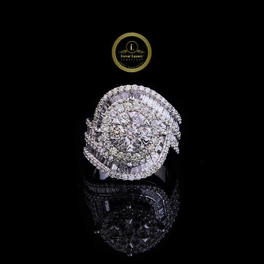 Radiant Swirl Round Lab Grown Diamond Cocktail Ring A Symphony of  By Ivevar