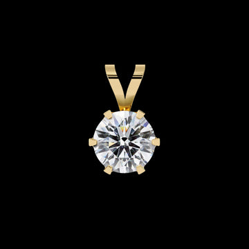 2.14 TCW Unique Round Cut Moissanite Diamond Pendant Design for Women Stand Out in Style