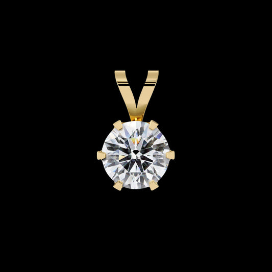 2.14 TCW Unique Round Cut Lab Grown Diamond Pendant Design for Women Stand Out in Style