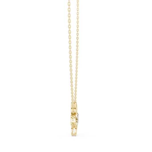 0.16 TCW Minimal Butterfly Openwork Moissanite Pendant - view 4