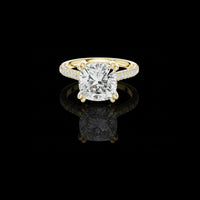 4 CT Luminous Moissanite Cushion Cut Diamond Ring For Luxurious Life