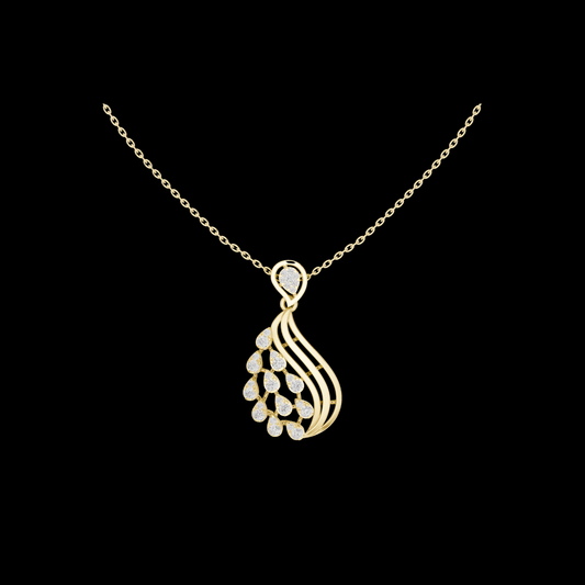 0.69 TCW Sparkling Teardrop Lab grown Diamond Pendant Modern Openwork Jewelry For Anniversary