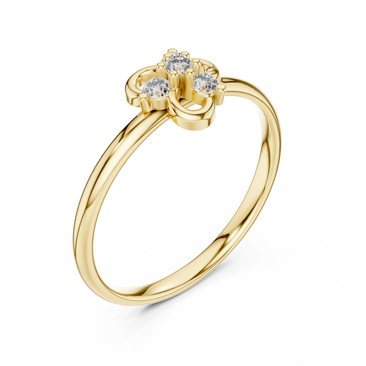 0.06 TCW Featuring a Graceful Swirl Motif Adorned With Shimmering Moissanite Diamonds