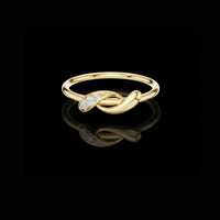 0.10 TCW Luxury Lab Grown Round Cut Diamond Knot Ring in Symbolic Love Fine Jewelry