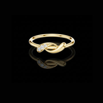 0.10 TCW Luxury Lab Grown Round Cut Diamond Knot Ring in Symbolic Love Fine Jewelry