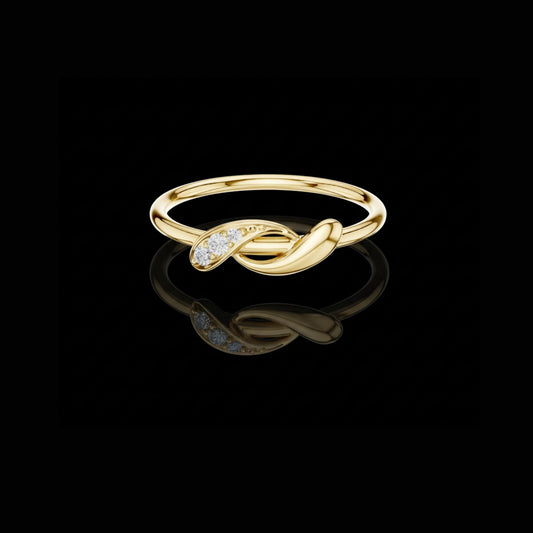0.10 TCW Luxury Lab Grown Round Cut Diamond Knot Ring in Symbolic Love Fine Jewelry