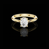 1.50 TCW Elegant Oval Cut Moissanite Diamond Modern Minimal Solitaire Engagement Ring For Her