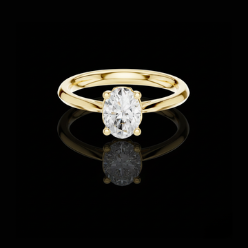 1.50 TCW Elegant Oval Cut Moissanite Diamond Modern Minimal Solitaire Engagement Ring For Her